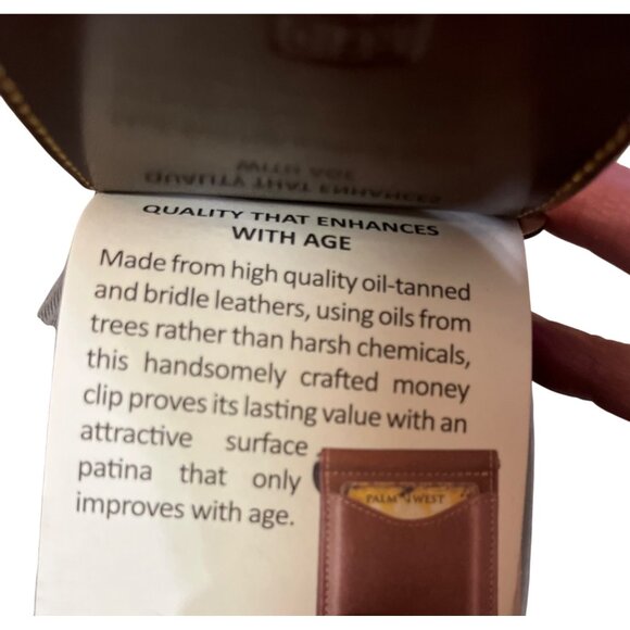 Palm West Genuine Oil-Tanned Leather Wallet with Money Clip – RFID Blocking - Picture 11 of 16